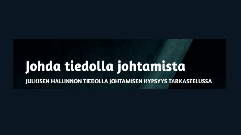 Johda tiedolla johtamista