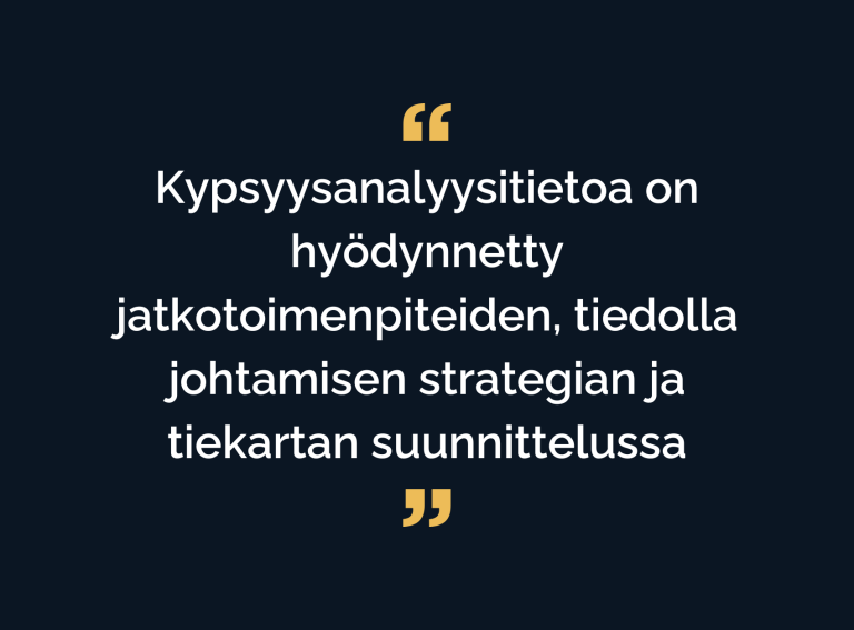 Kypsyysanalyysin asiakaspalautteet