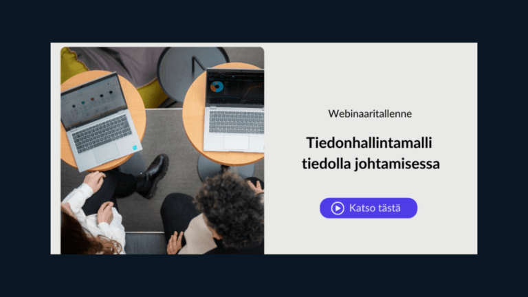 Creatido x Arter – Tiedonhallintamalli ja tiedolla johtaminen -webinaari